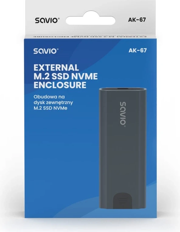 Zunanja naprava za SSD Savio AK-67, USB-C 3.1, siva