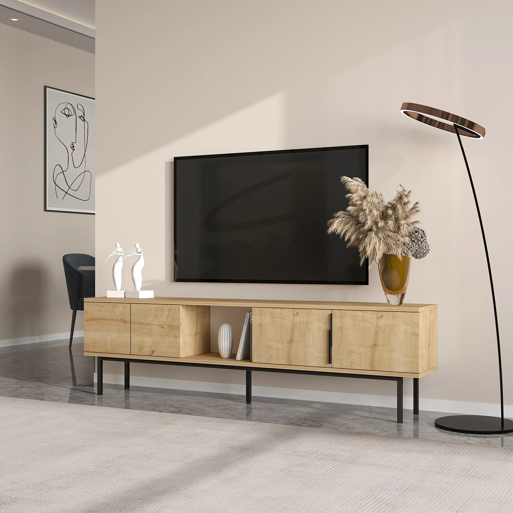 Komoda za TV, hrast safir, Skye Decor Ramsey
