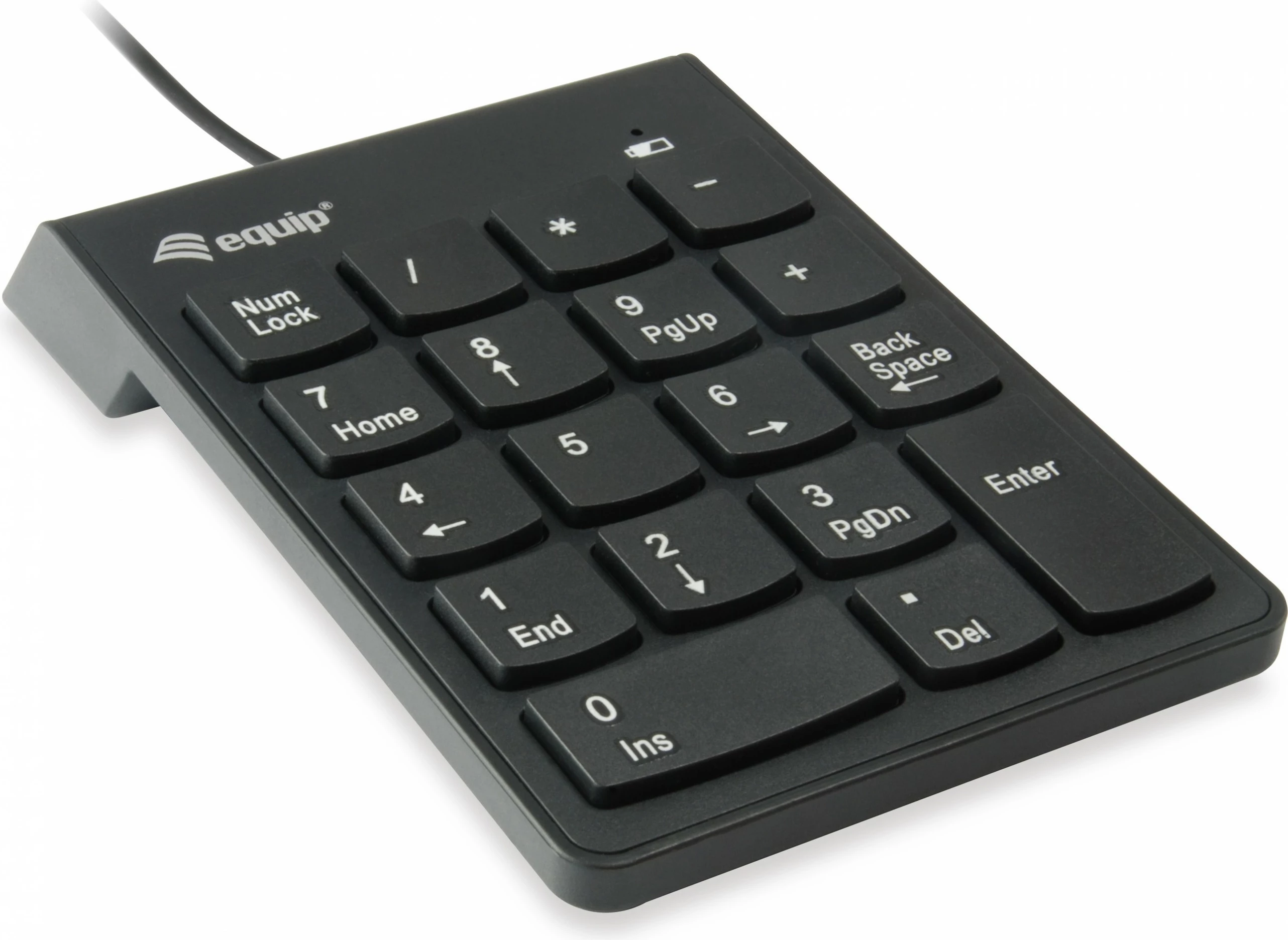Numerična tipkovnica EQUIP USB, 18 tipk, 1,35 m, črna