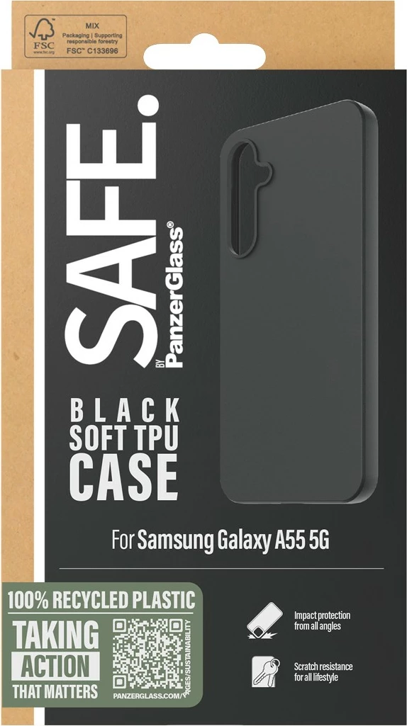 Zaščitni ovitek PanzerGlass za Samsung A55 5G, črn