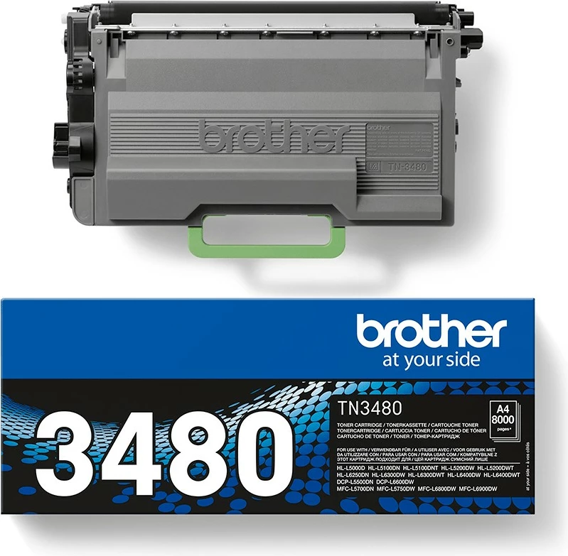Toner z visoko zmogljivostjo TN-3480, 8000 strani, črn, Brother, 1 kos