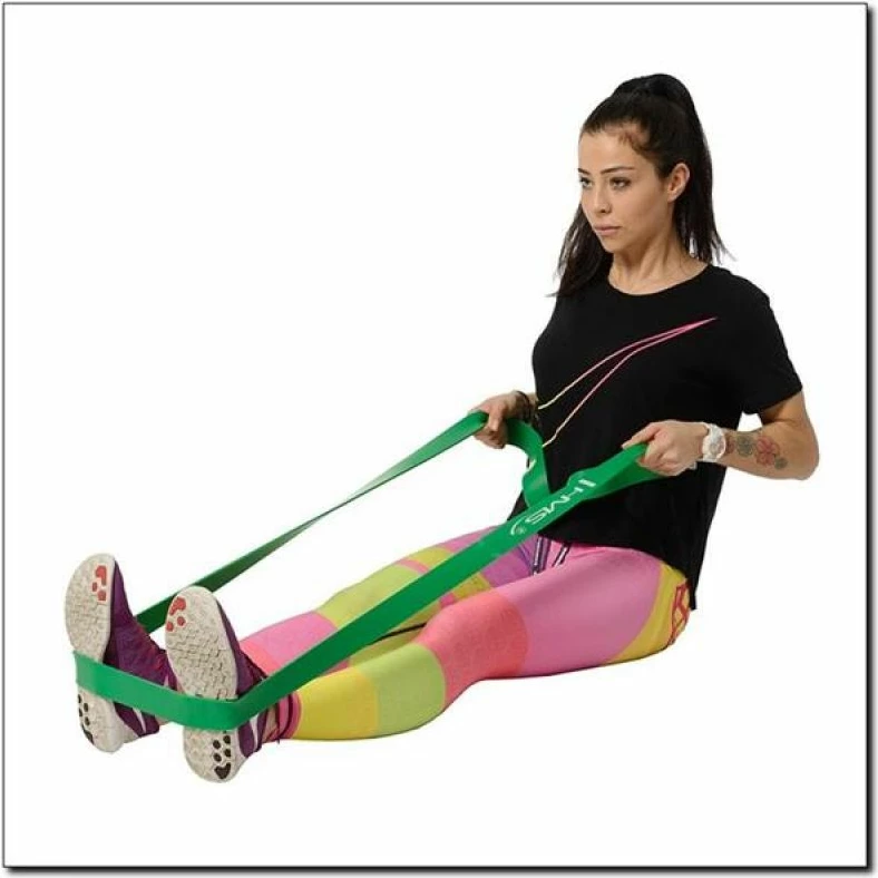 Trening elastičen trak HMS GREEN GU05, 45x4,5x2080 mm
