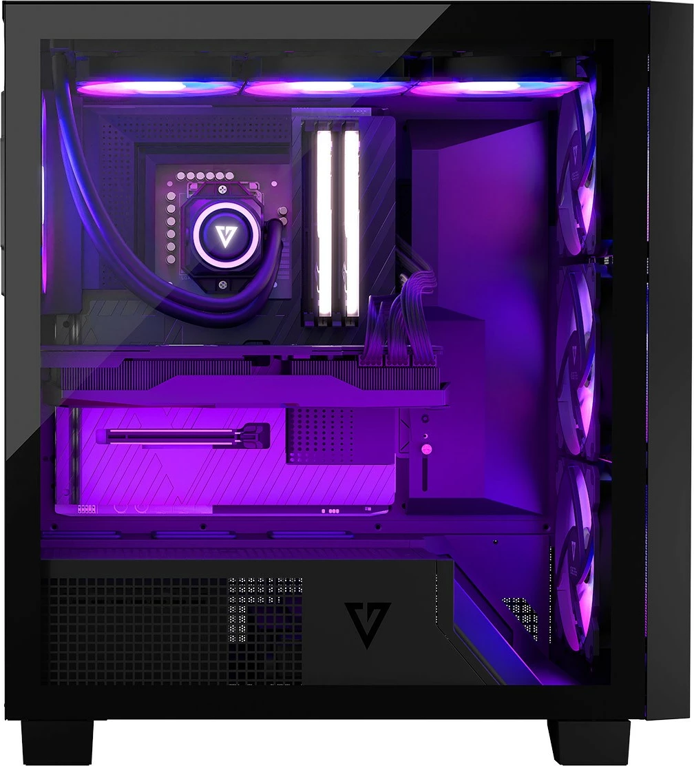 Računalniško ohišje MODECOM Volcano Perun Apex ARGB Midi, črno