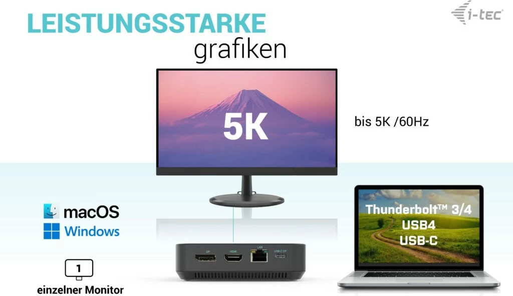 Docking postaja USB-C z HDMI, dvema DisplayPort, 100 W, 3× 4K, 10 Gbps, črna — I-Tec