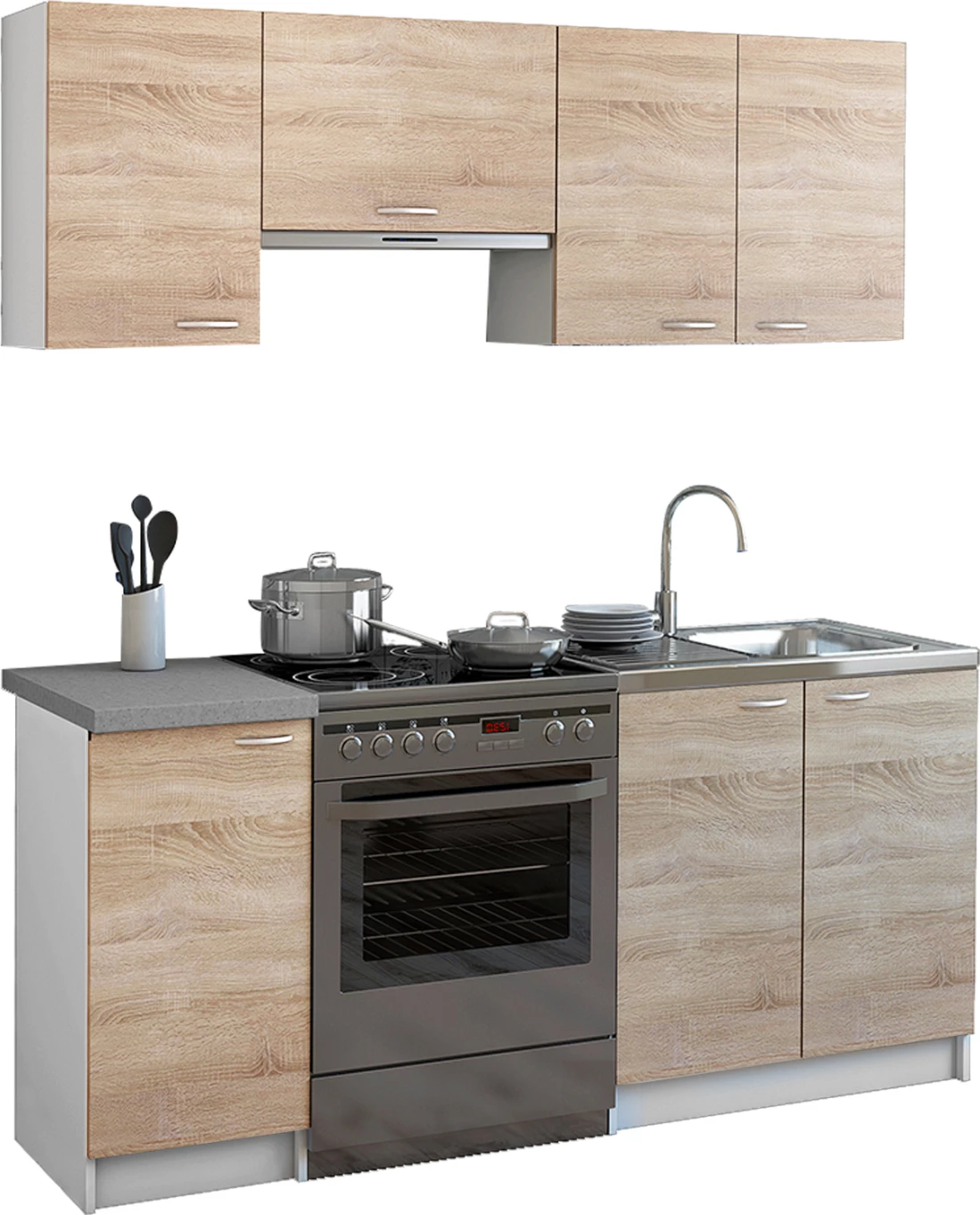 Kuhinjska enota iz melamina sonama-bela FH2441 180x29,2-46 cm