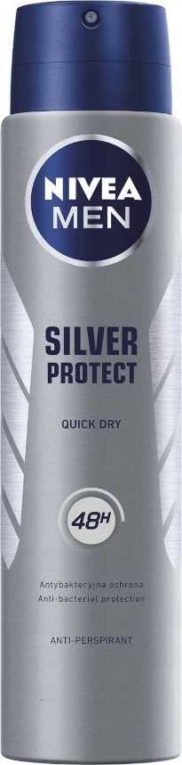 Dezodorant v spreju, Silver Protect Nivea za moške, 250 ml