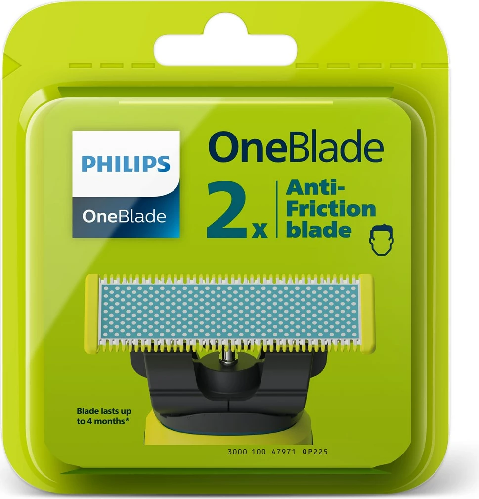 Rezervna rezila za brivnik Philips Norelco OneBlade QP225/50, modra