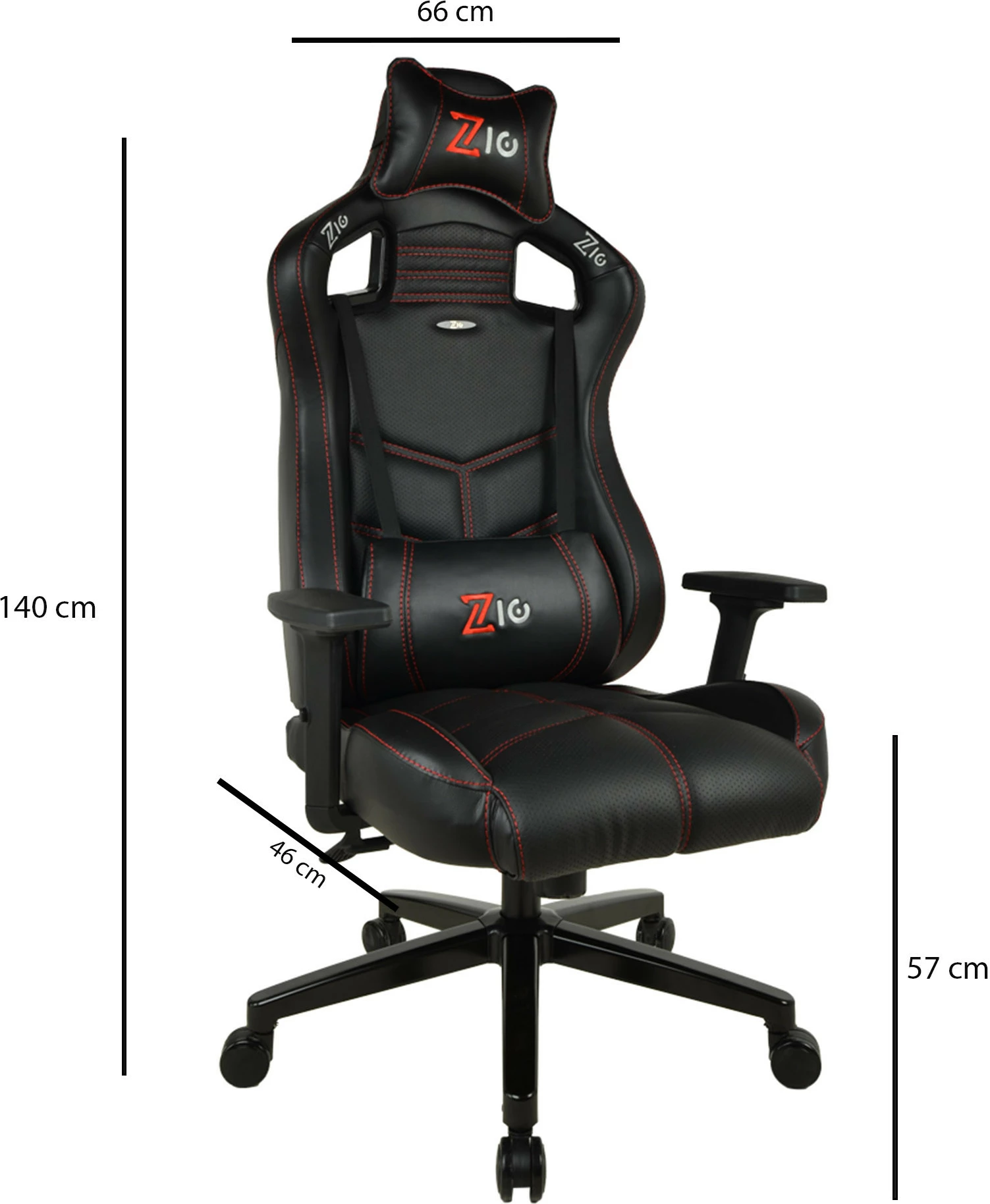 Gaming stol Zio Venom, črn, Skye Decor