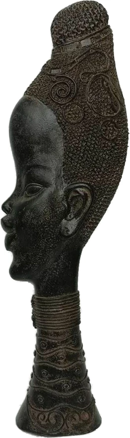 Dekorativna figura iz polirezina, črno-rjava, 13x6x43 cm, Jabari