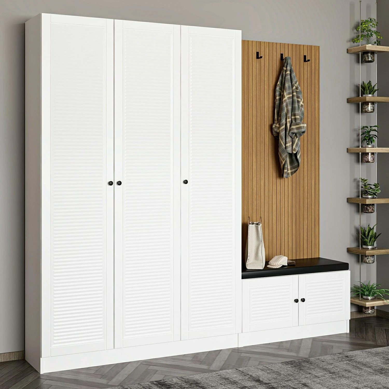 Stojalo za predsobo Skye Decor Noah - 8454, belo