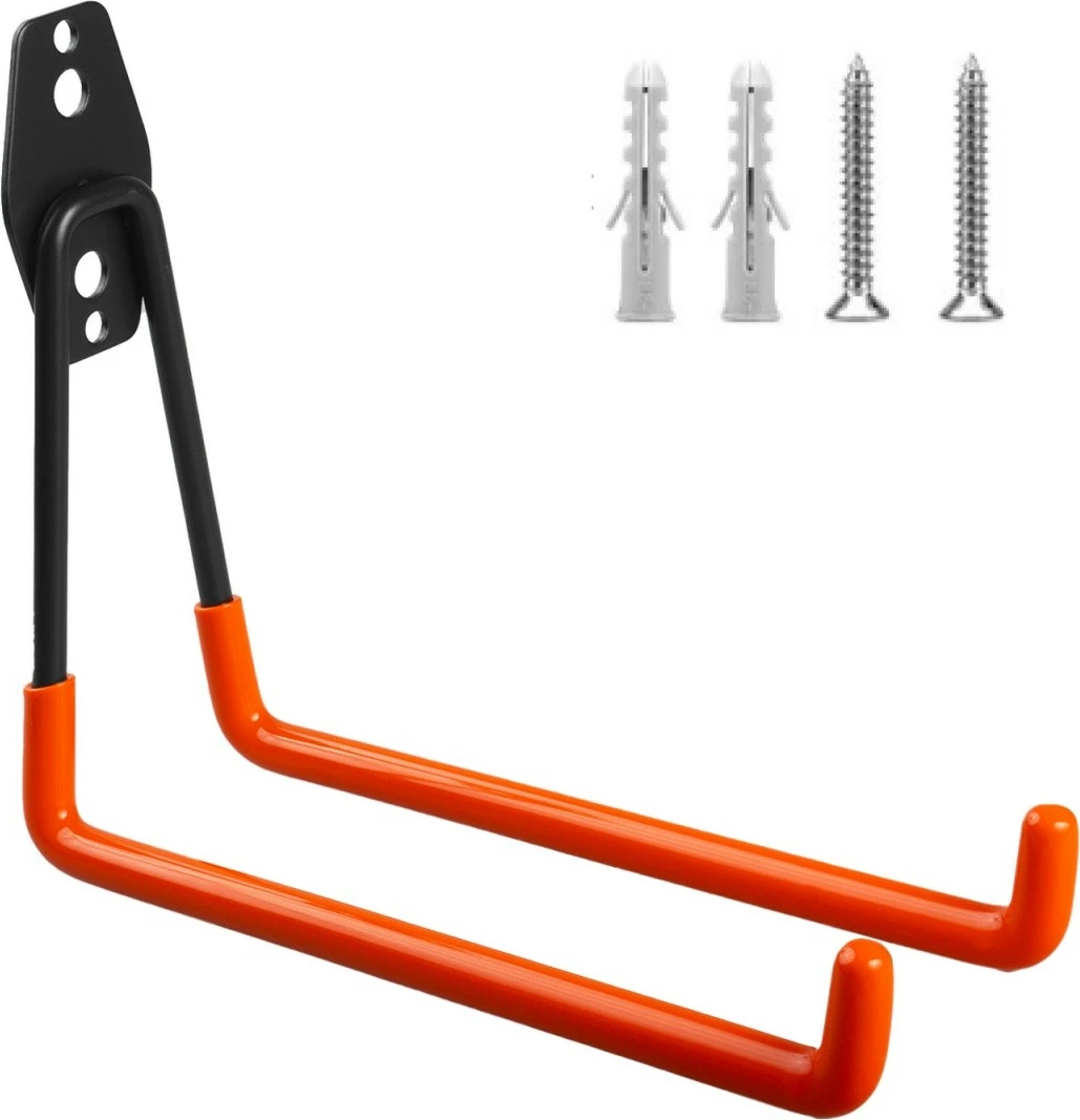 Stenski nosilec iz jekla, Maclean MC-444, 25 kg, črno/oranžen