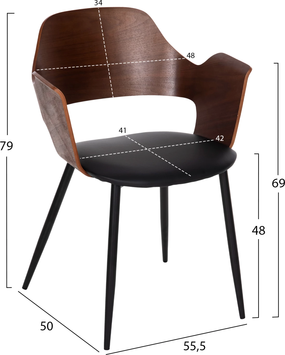 Jedilni set 5 kosov FH11962 miza DENTY in 4 stoli VELP