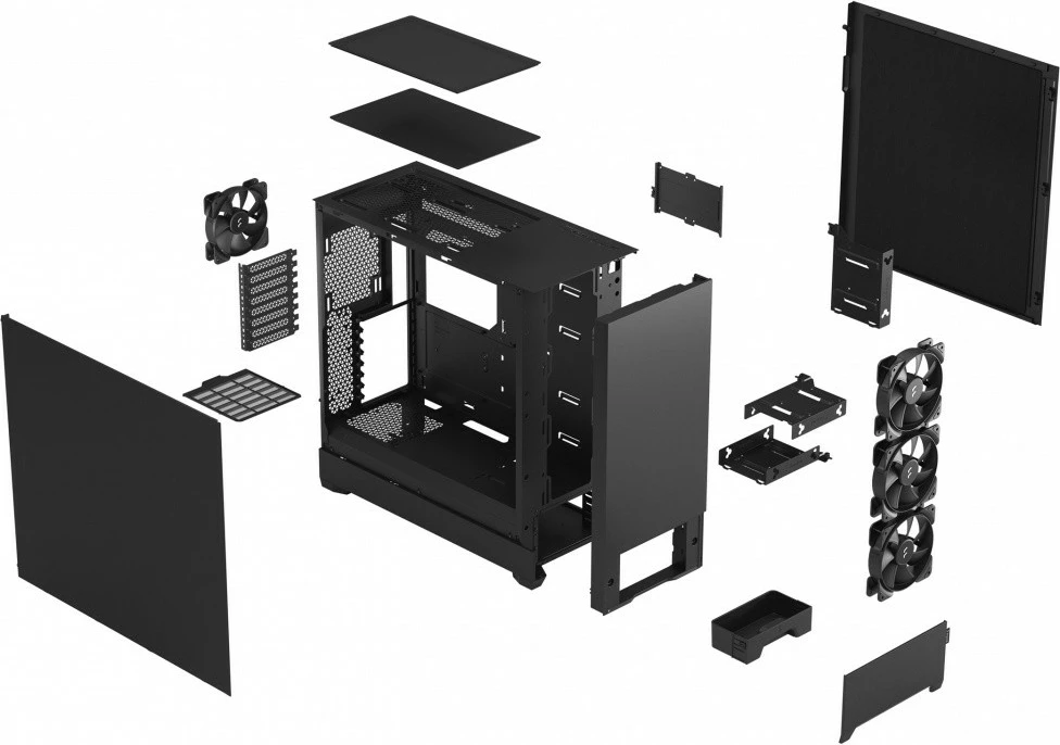 Velik ohišje Fractal Design Pop XL Silent, Big Tower, črno