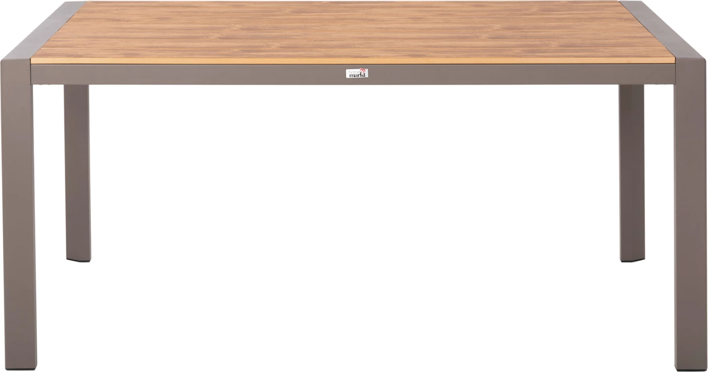 Zunanji jedilni miza GOYA FH6059.04 aluminij v barvi šampanjca in polilesena miza 160x80x75H cm