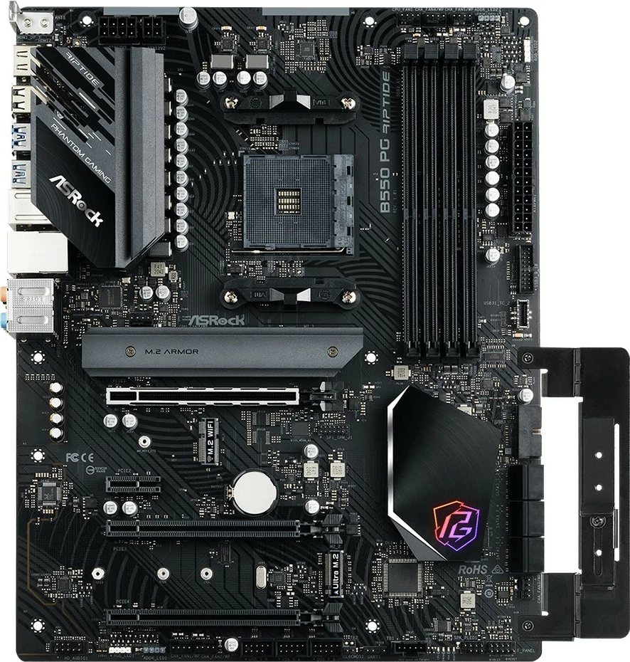 Matična plošča ASRock B550 PG Riptide, ATX, za Ryzen, 128 GB DDR4, Ethernet 2.5G