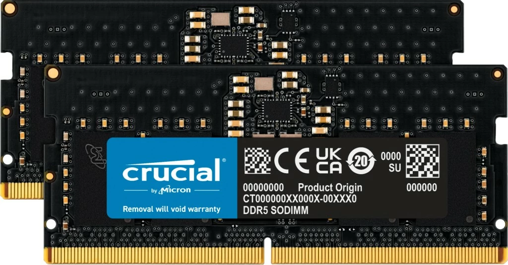 RAM pomnilnik Crucial 5600 komplet 16GB (2x8GB) DDR5 SODIMM za prenosnik