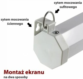 Projekcijsko platno ročno ART ER M120 4:3, 120 palcev, 244 x 183 cm, belo