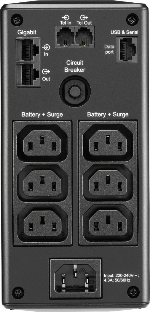 UPS BR650MI Back Pro 650VA APC, 6xC13, AVR, LCD, črn