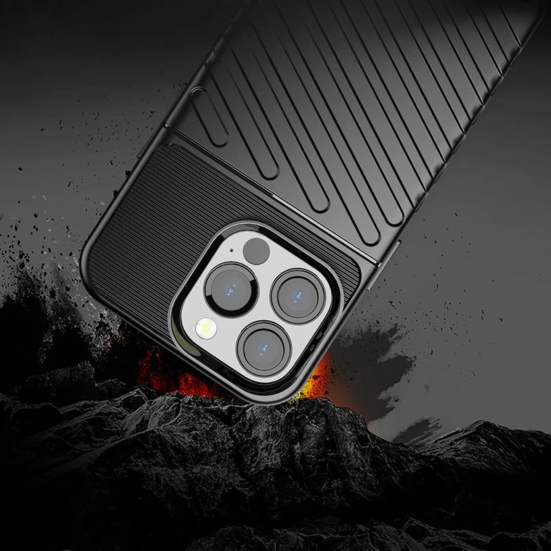Ovitek za telefon za iPhone 13 Pro Hurtel Thunder Case, TPU, moder