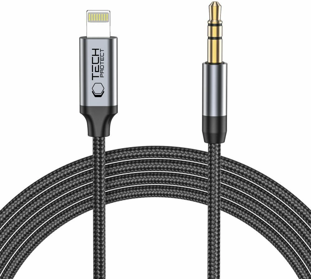 Avdio kabel Lightning na 3,5 mm, 1 m, črn — Tech-Protect UltraBoost
