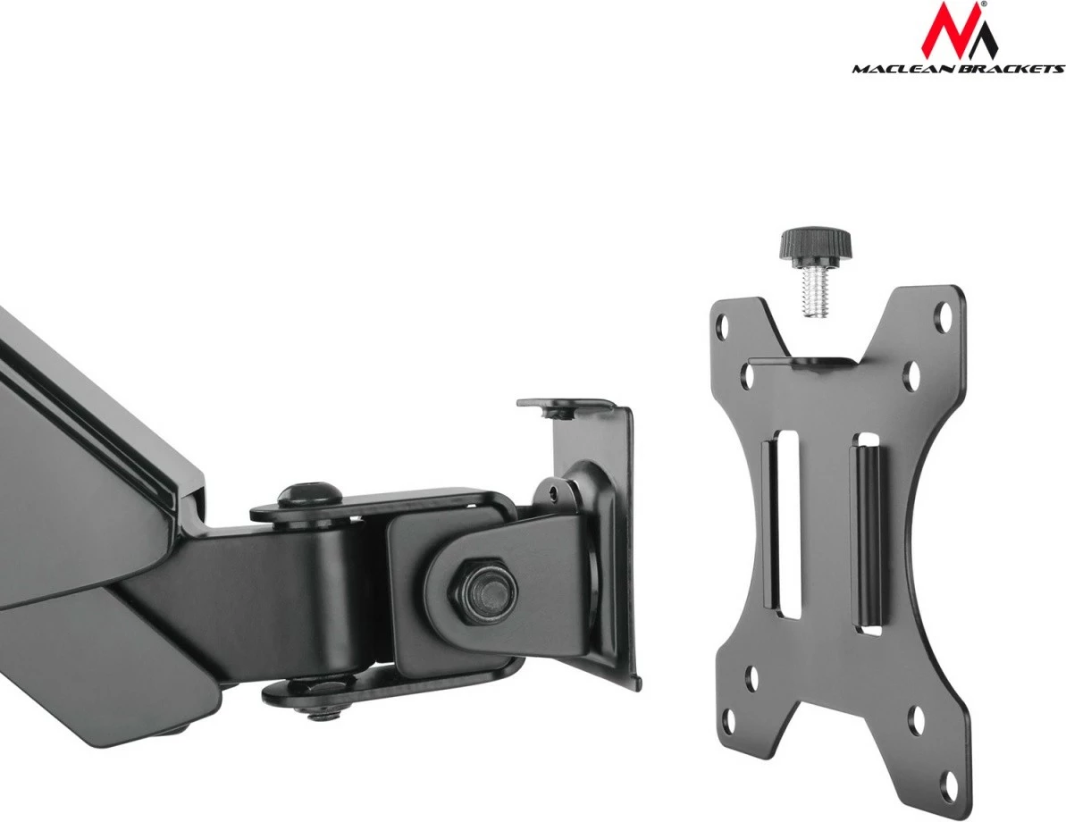 Monitorni nosilec z nastavljivo plinsko roko Maclean MC-775, 17-32\", črn