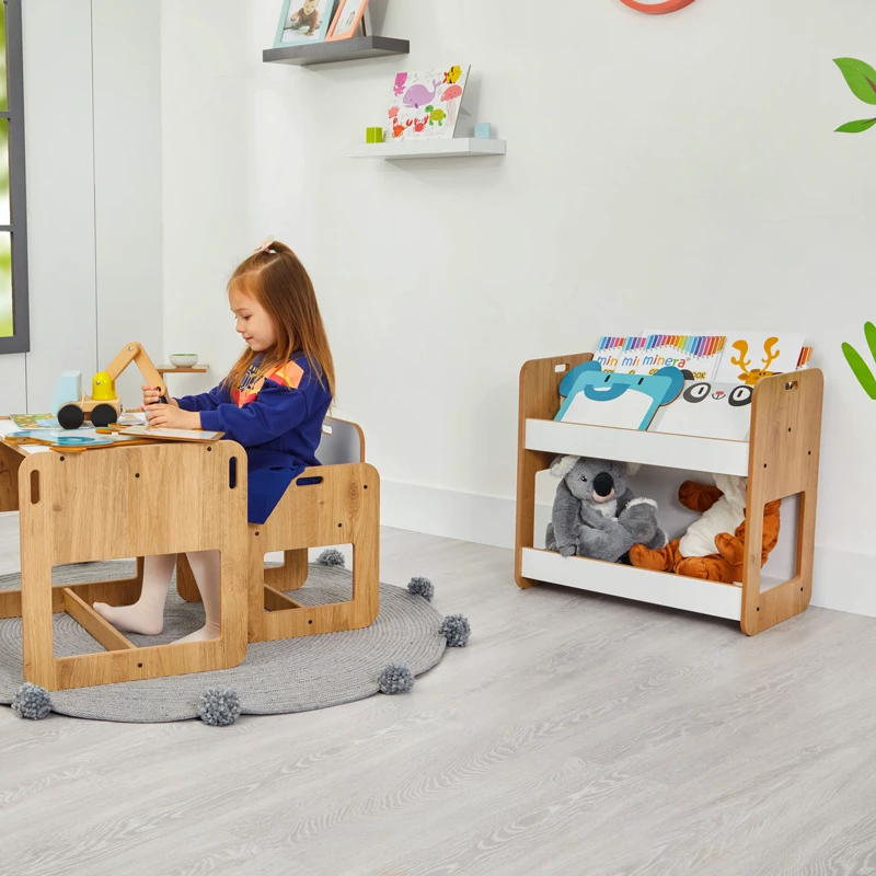 Polica Dovere, naravno-bela, MDF, 56x34x55 cm