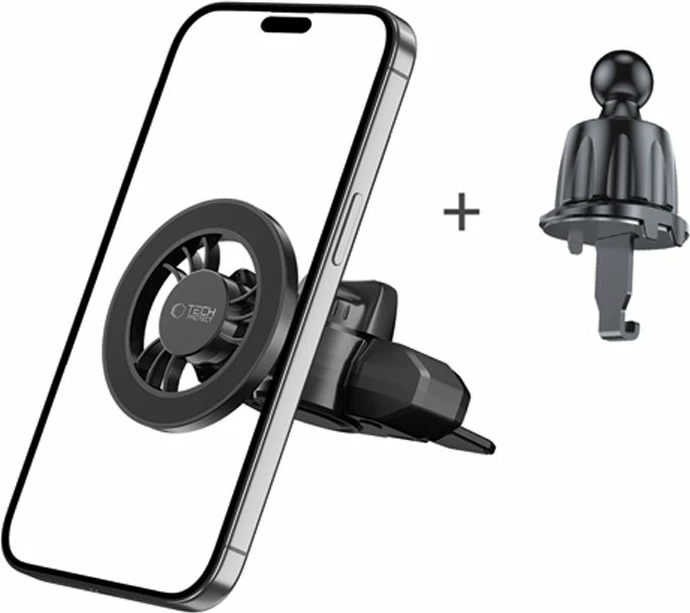 Magnetni nosilec za pametni telefon z MagSafe za avto, črn, Tech-Protect N56