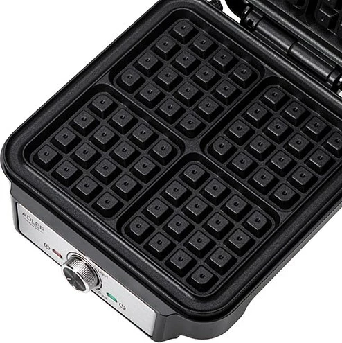 Waffle aparat, Adler AD 3083, 1800 W, srebrn