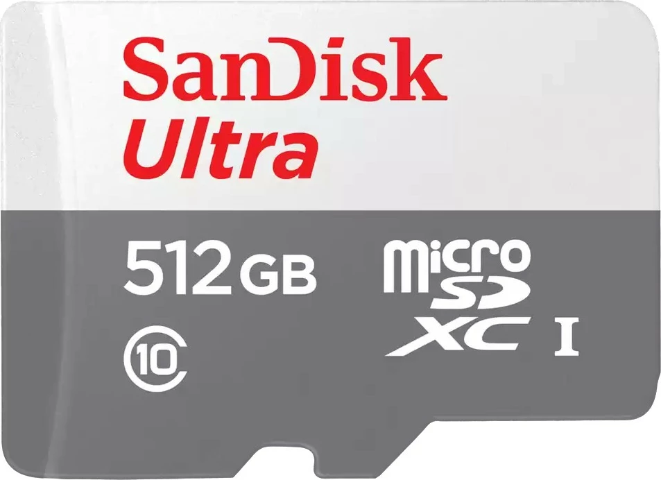 Kartica za pomnilnik 512GB microSDXC, Sandisk Ultra, bela/siva