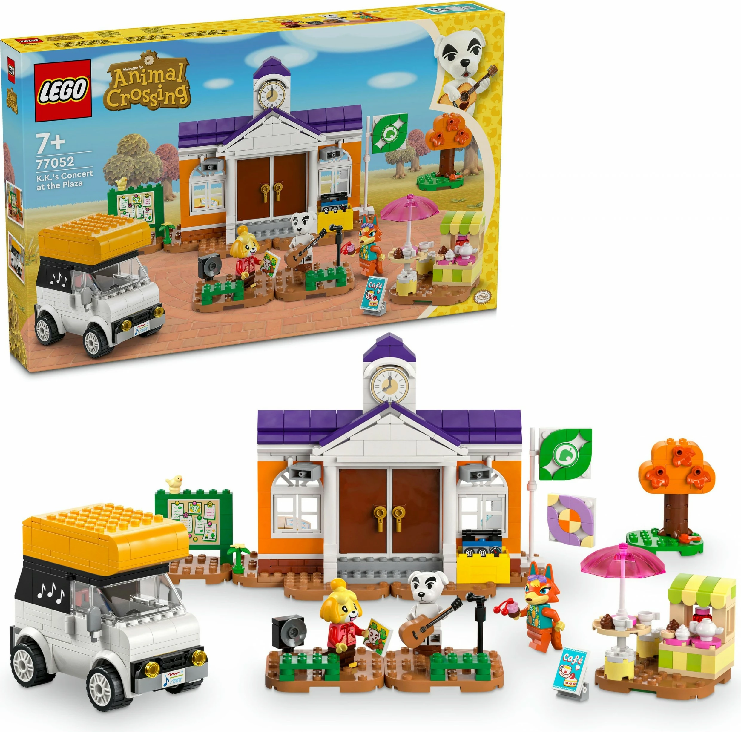 Gradbeni set Animal Crossing Koncert K.K. na trgu LEGO 77052, večbarven
