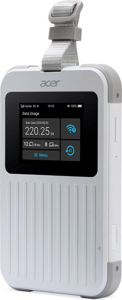 Prenosni usmerjevalnik Acer Connect Enduro M6E 5G, 20 GB, Wi‑Fi 6E, 4096 MB, bel
