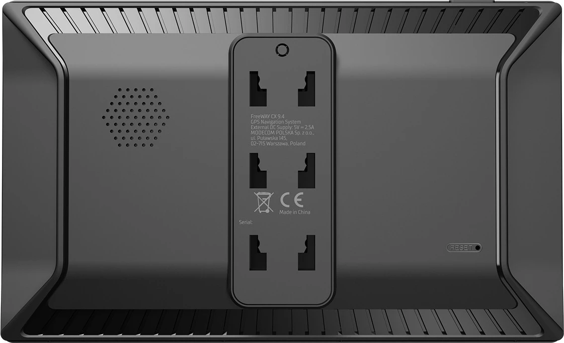 GPS navigacija MODECOM FREEWAY CX 9.4 iGO Truck 9" 16 GB 512 MB RAM, evropske karte, USB‑C, za avto/tovornjak, 1‑letna posodobitev