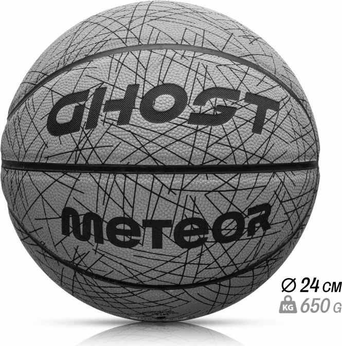 Košarkarska žoga Meteor Ghost 7, siva