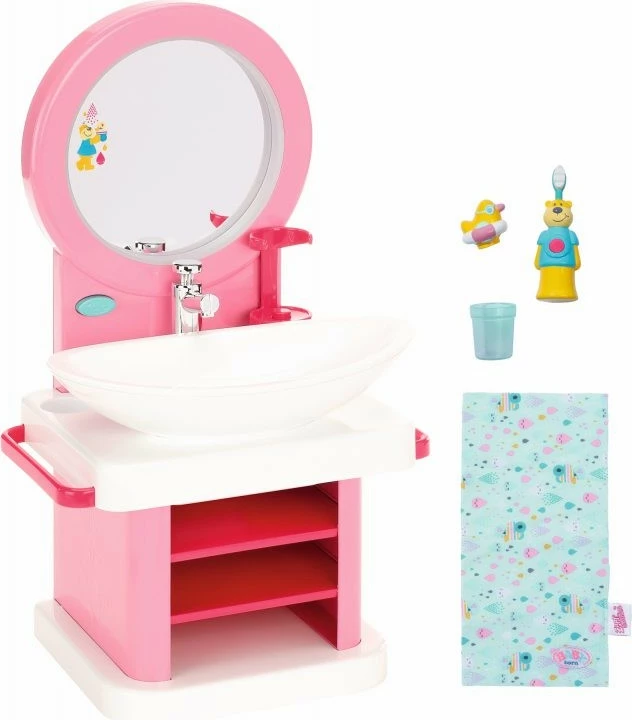 Set dodatkov za umivanje zob Baby Born Toothbrushing Vanity, Zapf, 827093-116719, večbarven