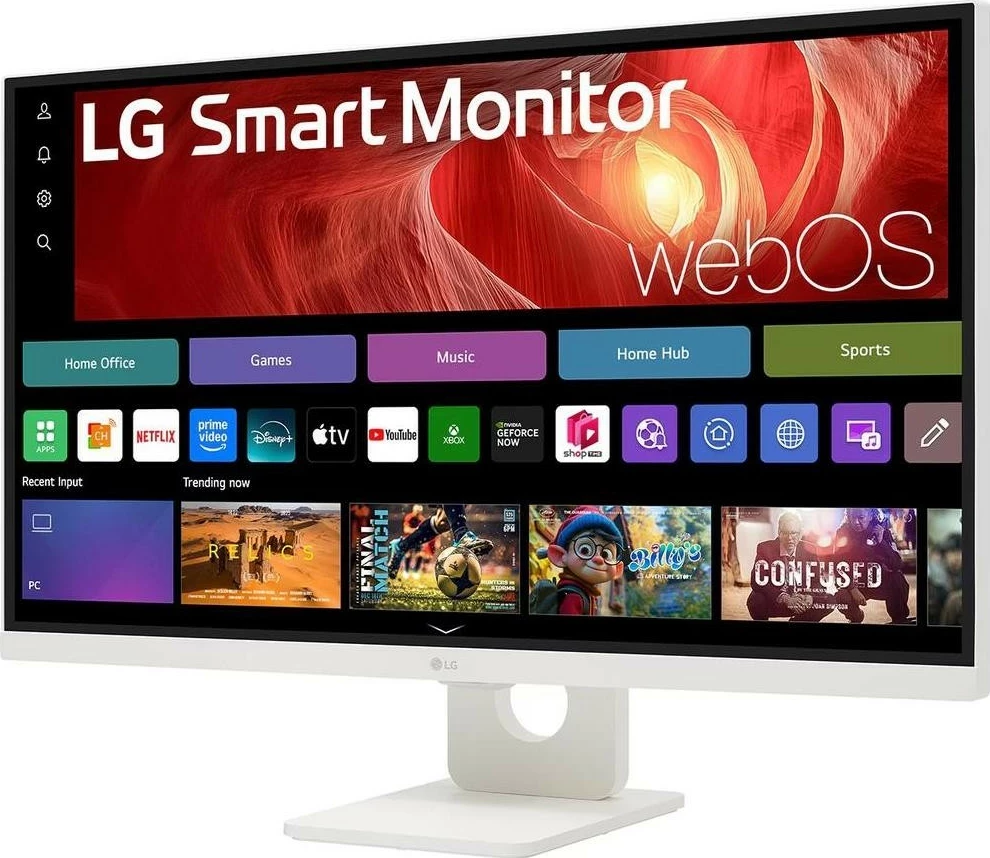 Pametni monitor 37" 4K IPS, WebOS, bel — LG U730SA