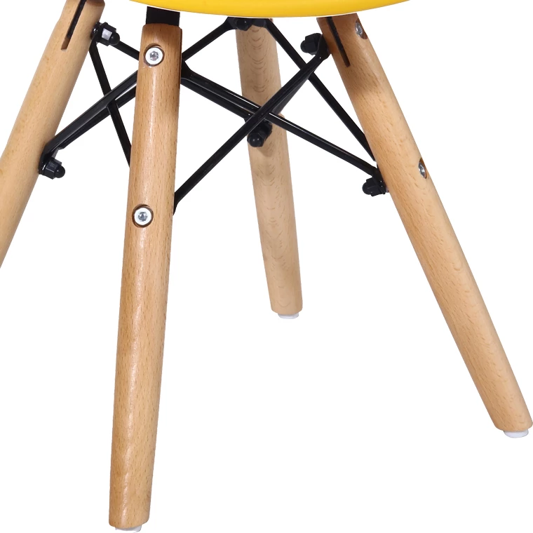 Otroški stol Julita, PP rumen, naravni jesen, 35x31x57,5 cm, komplet 4 kosov