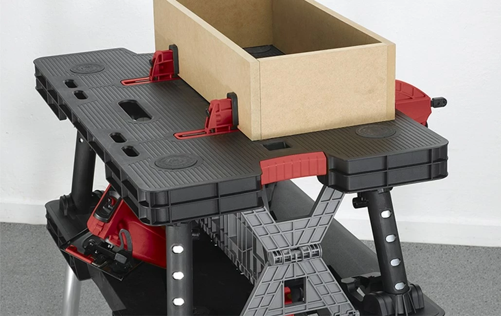 Prenosna delovna miza Keter, 910 mm, črna