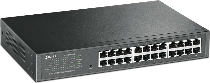 24-portni Gigabit upravljan switch TP-Link, Easy Smart, L2, za 1U rack