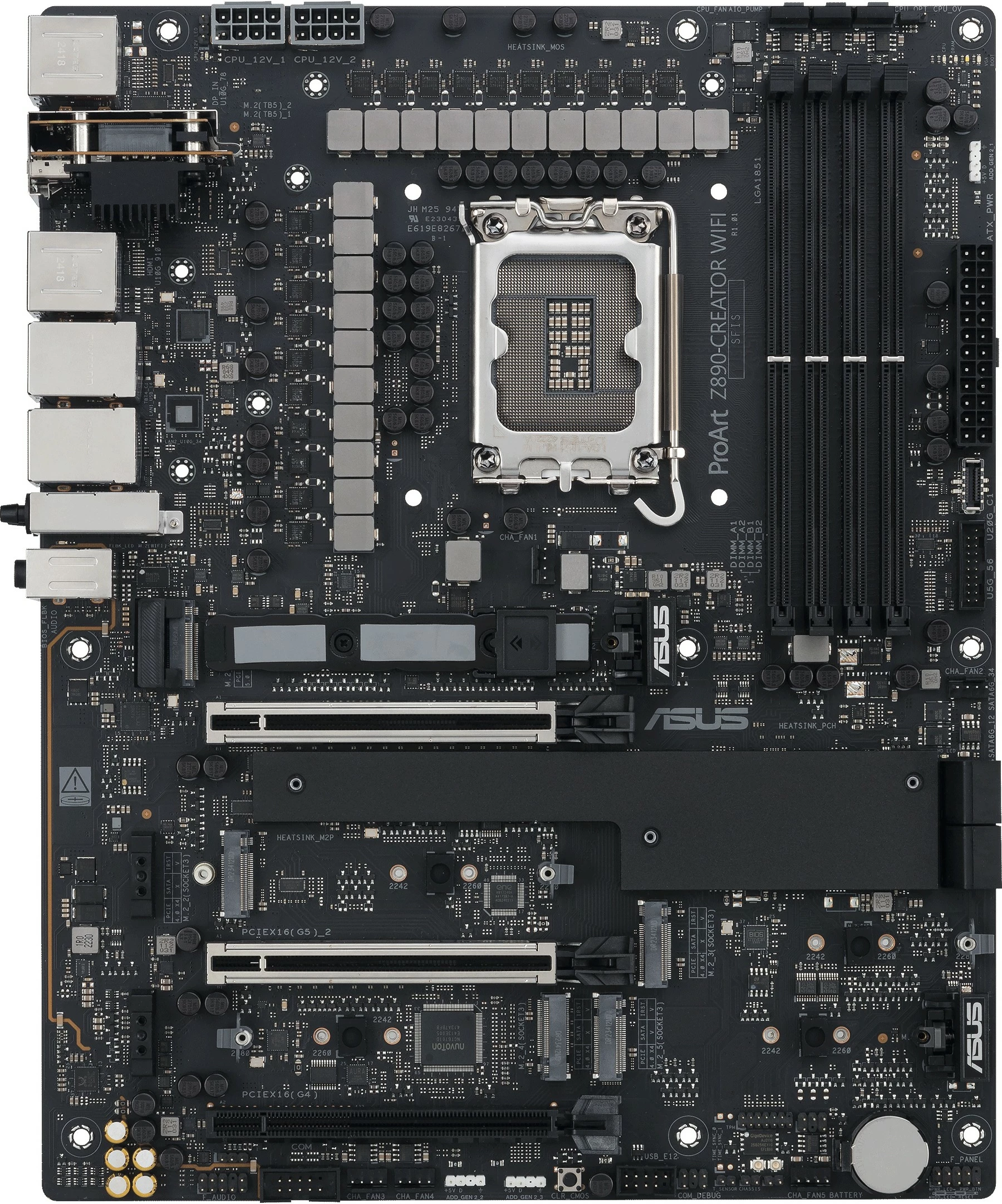 Matična plošča PROART Z890-CREATOR WIFI, ASUS, Intel LGA 1851, DDR5 192 GB, črna