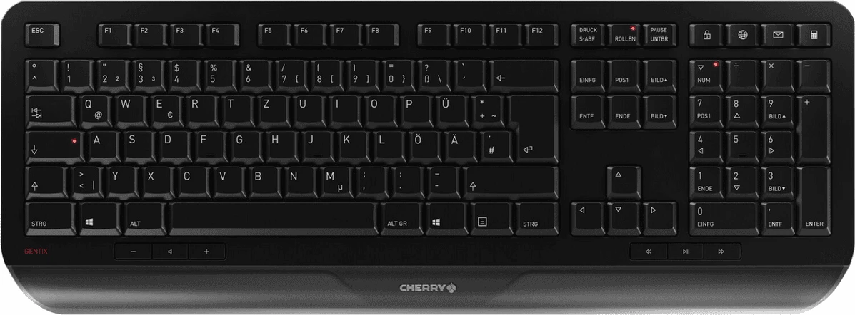 Set tipkovnice in miške GENTIXB, Cherry JD-7000DE-2, nemška postavitev (DE), USB Type-C, črn