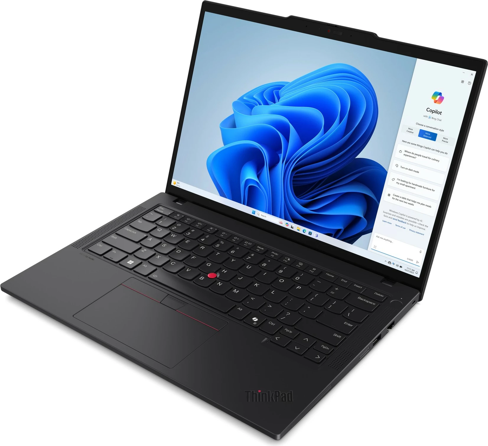 Prenosnik Lenovo ThinkPad T14, Intel Core Ultra 7, 32 GB RAM, 1 TB SSD, 14" zaslon, črn