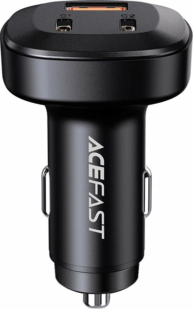 Polnilec za avto Acefast B3, 66 W, 2x USB Type-C / USB, črn