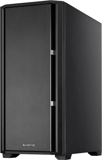 Midi Tower z ojačanim steklom, Chieftec Pro Serie AS-02B-TG-OP, črn