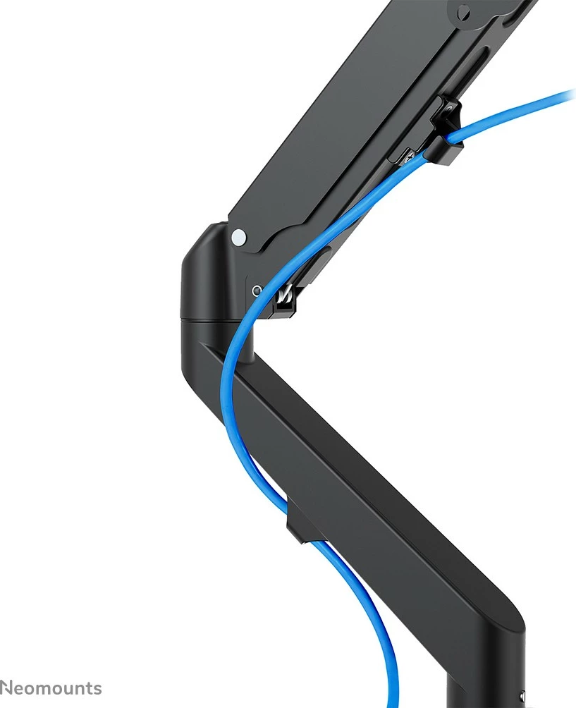 Nastavljiv kroglični nosilec za monitor z gasnim vzmetjo Neomounts DS70-700BL1, 17–27 inčev, s sponko, črn