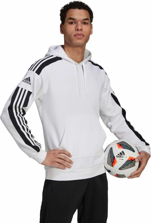 Duks s kapuco adidas Squadra 21, bel, moški