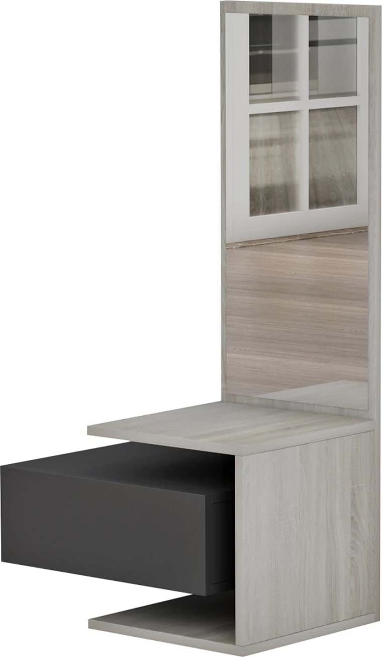 Pohištvo za predsobo z ogledalom MEARA FH8984.11 melamin v sonoma-sivi 49,1x31,3x90Hcm