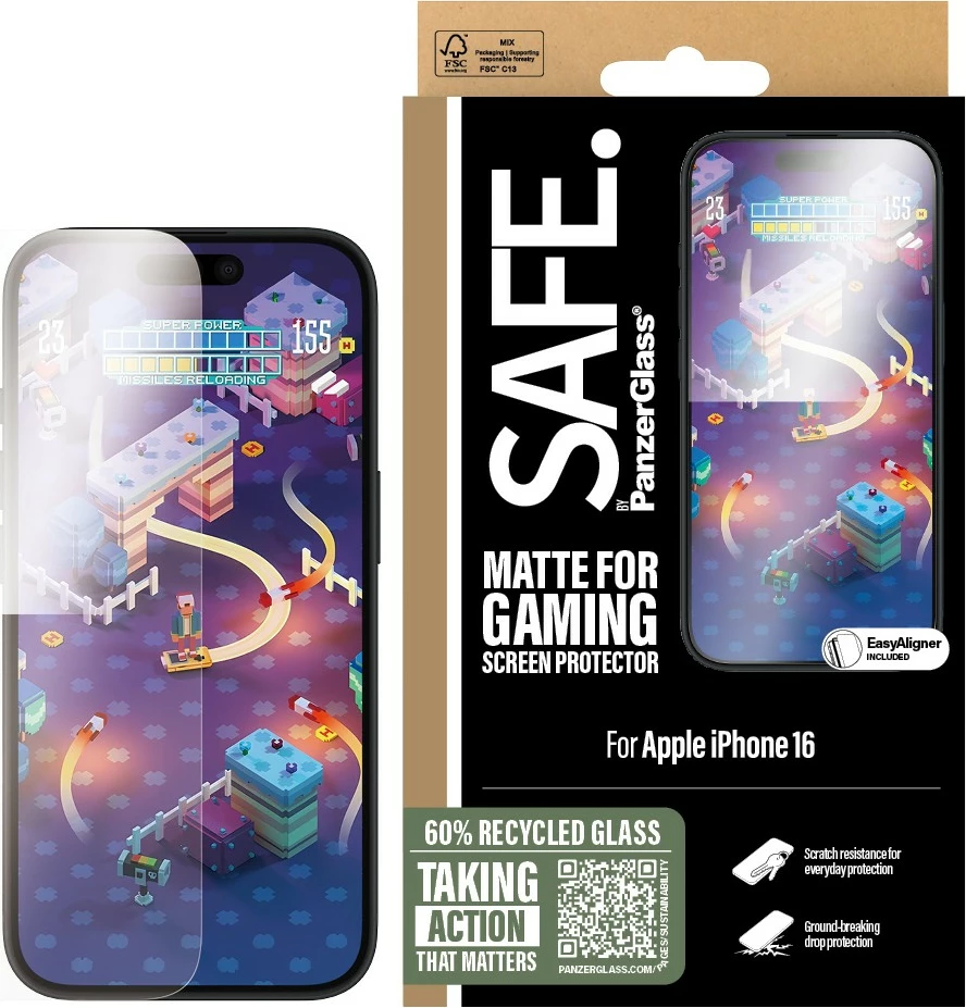 Zaščitno steklo za ekran PanzerGlass za iPhone 16/15, prozorno