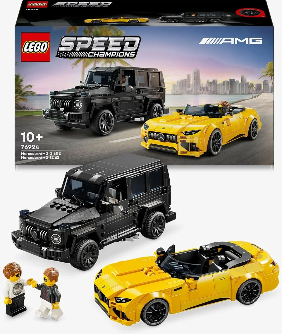 Set gradnje dvoslojni Mercedes-AMG G 63 & SL 63, 808 kosov, večbarvno