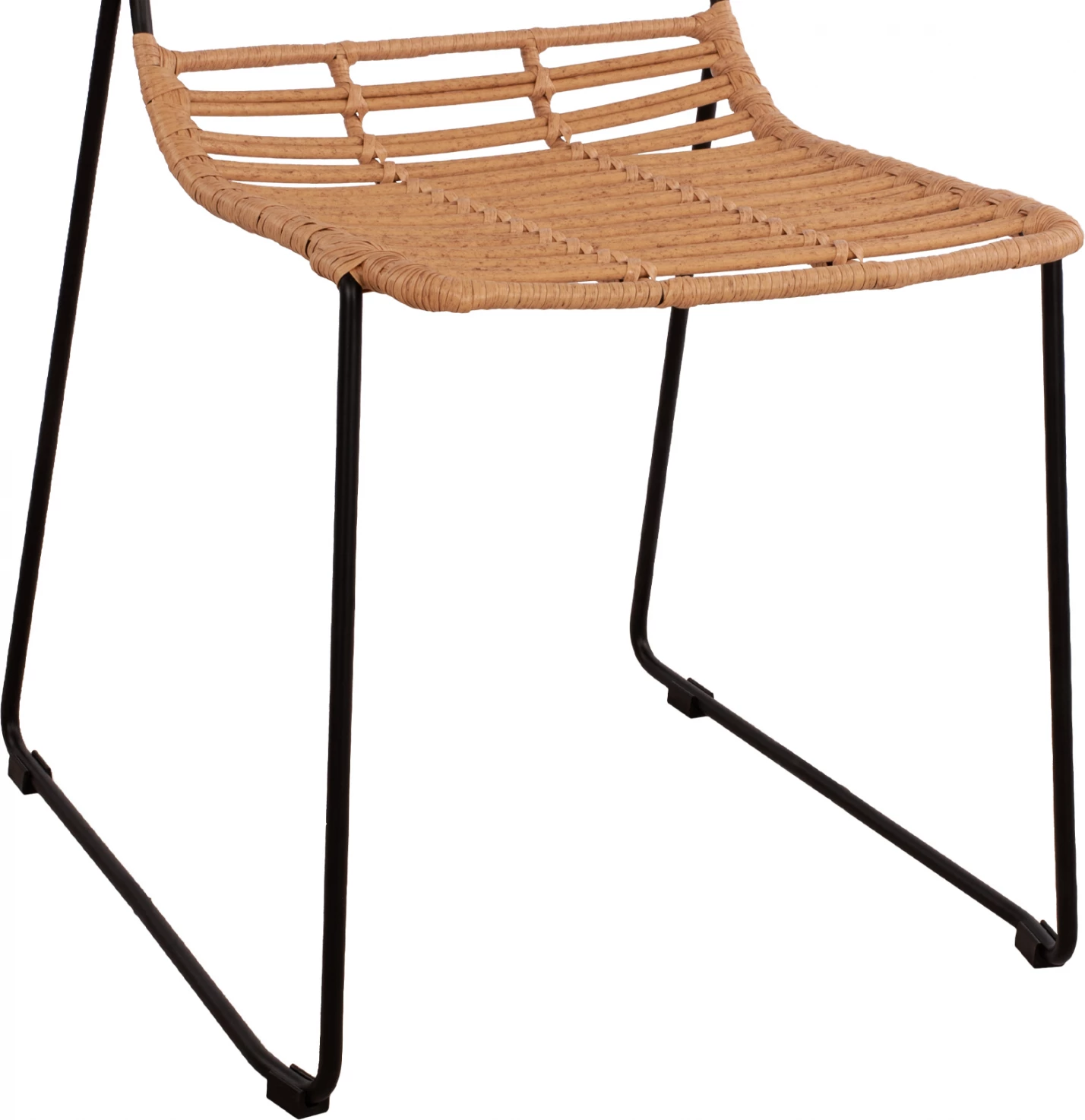 Kovinski stol Allegra FH5694 s pletenjem bež 51x54x83cm