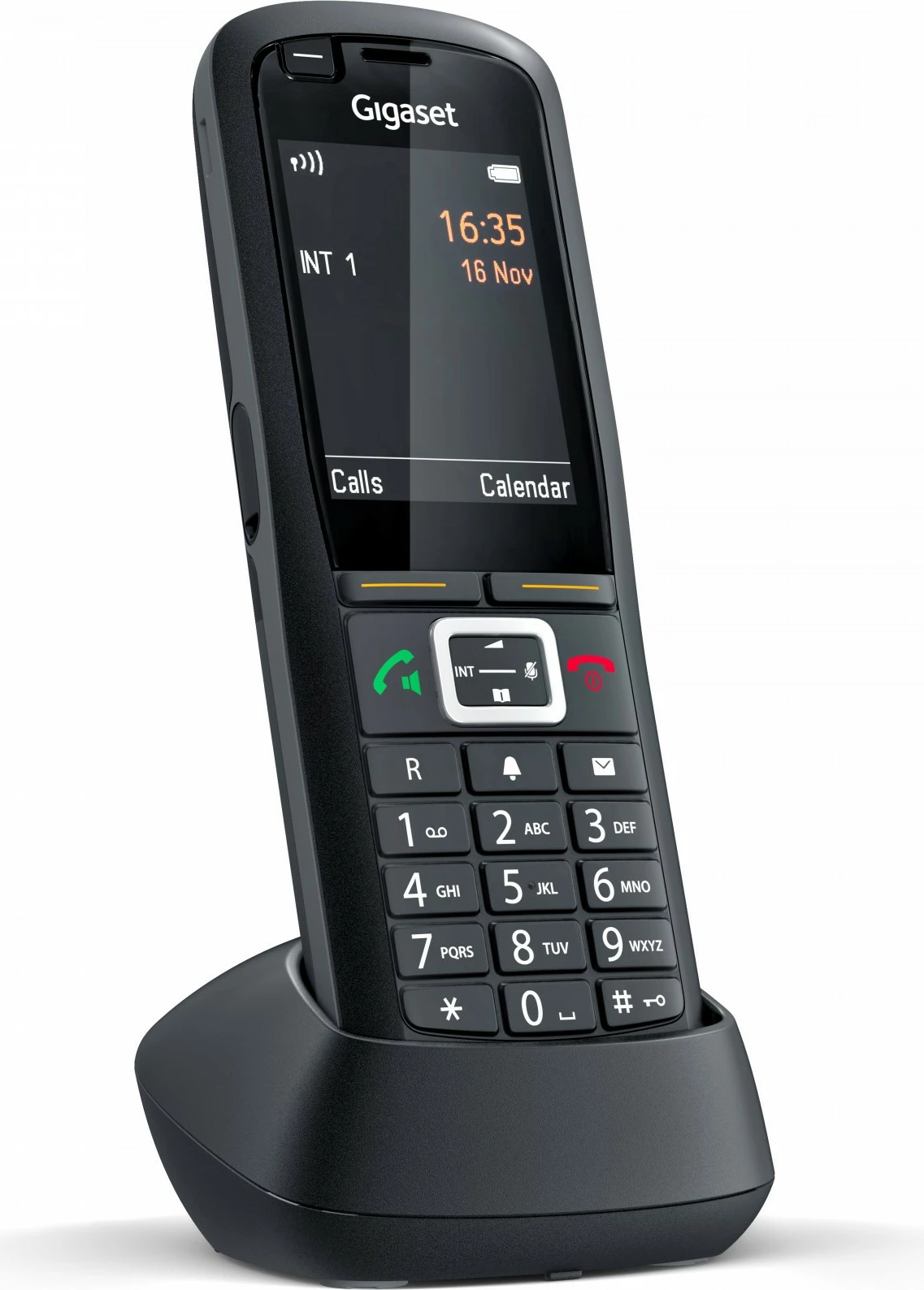 Brezžični telefon DECT, odporen na vodo in prah, Gigaset R700H PRO, črn